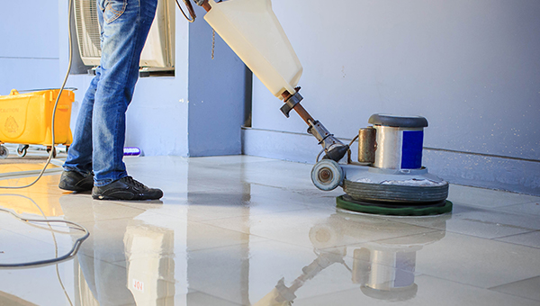 close up cleaning floor