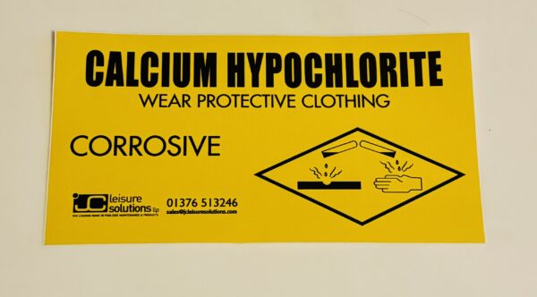Calcium Hypochlorite Self-Adhesive Warning Label