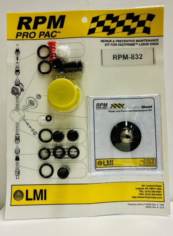 LMI Pump Liquid End Spares & Overhaul Kit- RPM-832