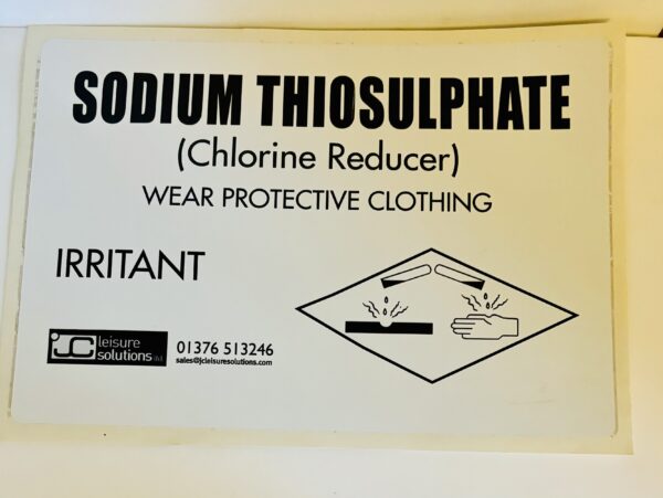 Sodium Thiosulphate Self-Adhesive Warning Label