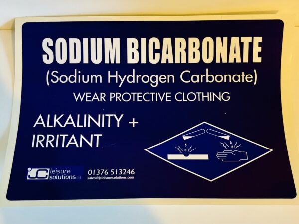 Sodium Bicarbonate Self-Adhesive Warning Label