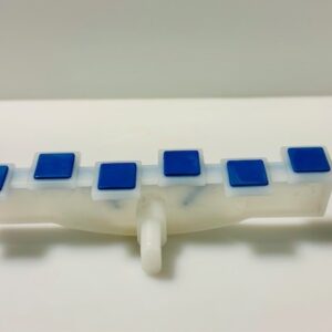 OVERFLOW GRATING – 150mm x 25mm CHECKERED SINGLE SPINE- Certikin--LIGHTER BLUE- 1.5 Meters